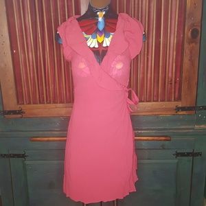 All Saints crepe wrap dress